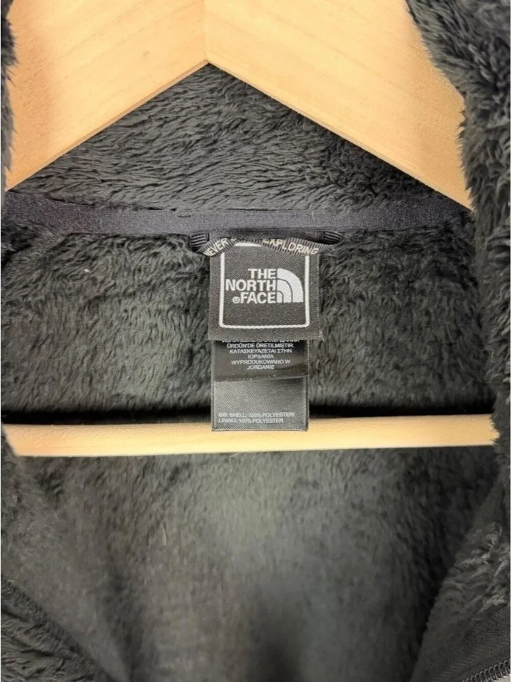 The North Face Black Fuzzy Plush Fleece Jacket Full Zip Size Small Women’s